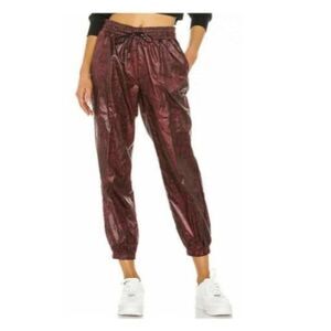 Nike Womens Pants Red S Snake Animal Print Joggers Track Ankle Pockets New